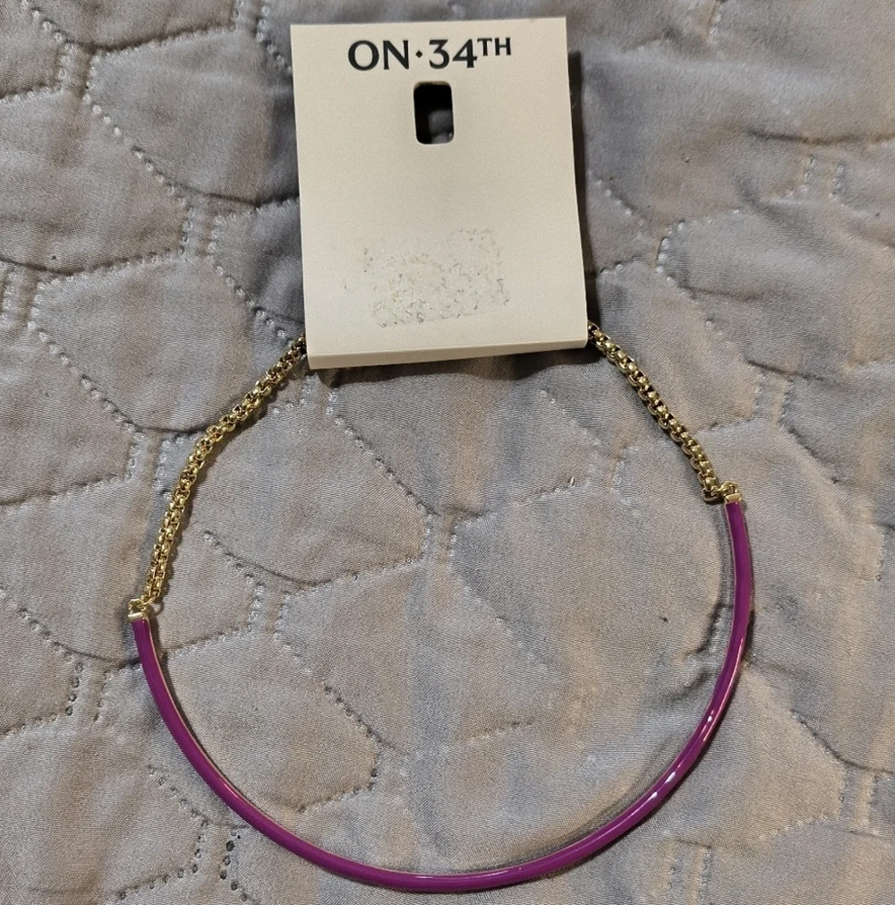 Girls Pink Choker Necklace with Extender